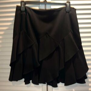 Cache women’s black ruffle‎ skirt size 6